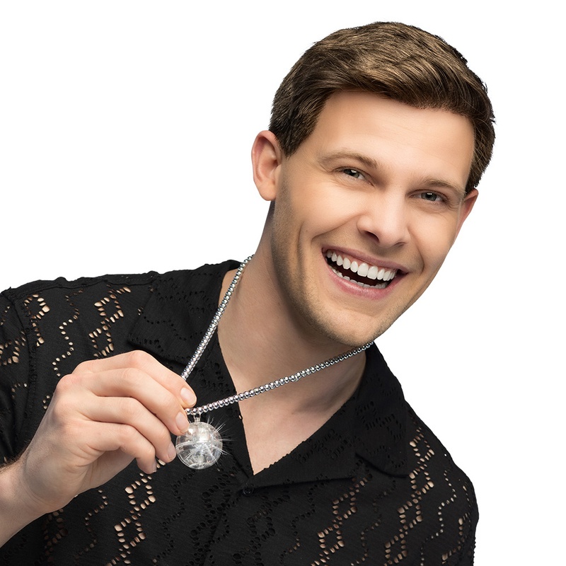 LED Halskette Discokugel