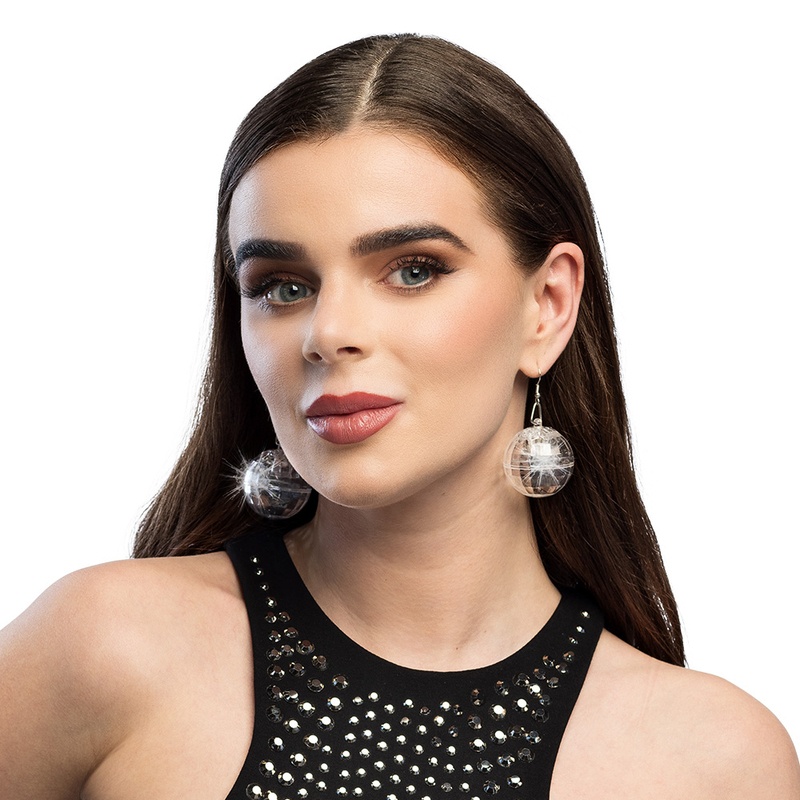 LED Ohrringe Discokugel, Paar