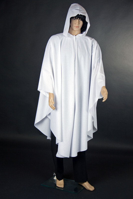 Kapuzenumhang weiß, Einheitsgröße