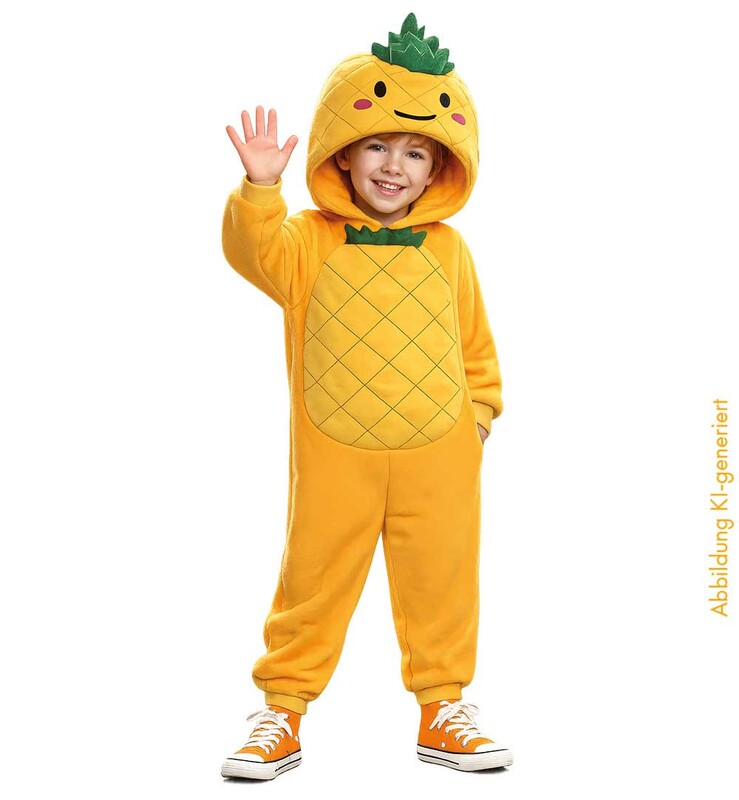 Ananas, Overall mit Kapuze