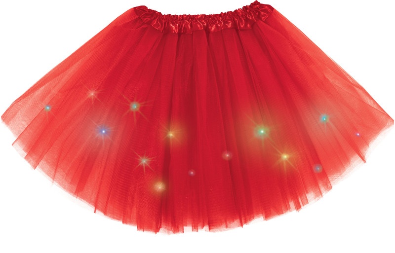 LED-Tüllrock rot, ca. 40 cm