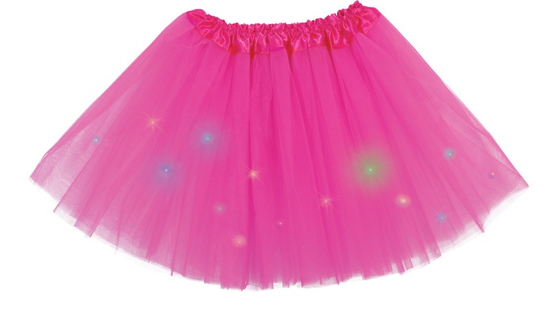 LED-Tüllrock pink, ca. 40 cm
