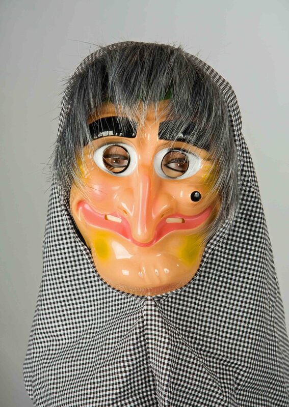 Erw.-Hexenmaske mit Tuch und Haar