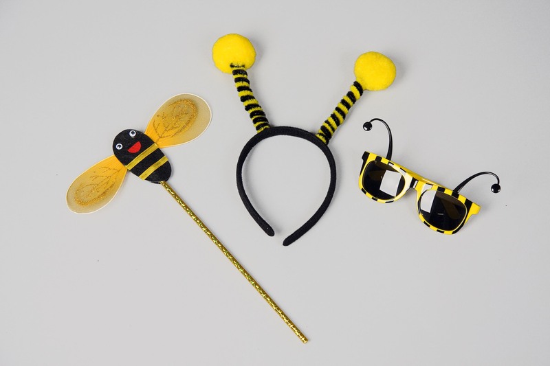 Bienen-Set: Brille, Fühler, Stab
