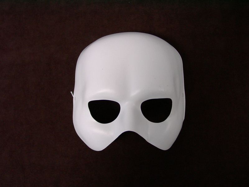 weiße Halbmaske Phantom für Erwachsene