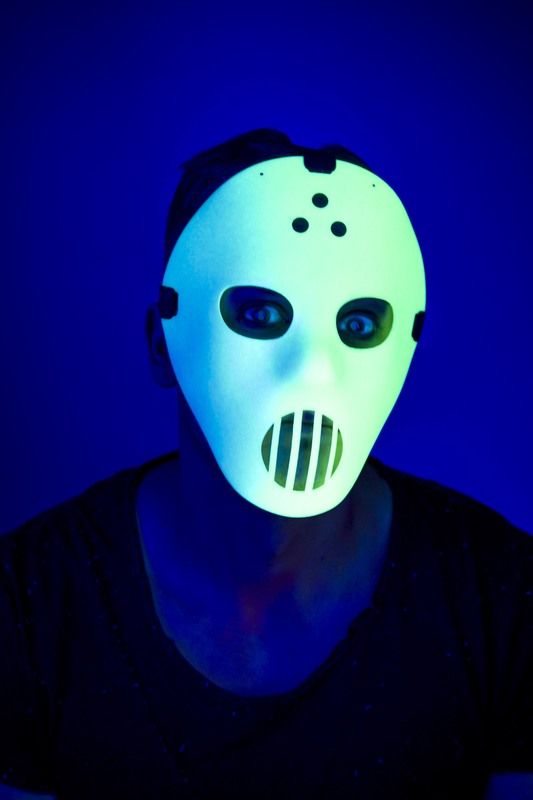 Erw.-Hockey-Maske, fluoreszierend