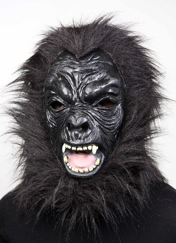Erw.-Gorilla-Maske mit Haar
