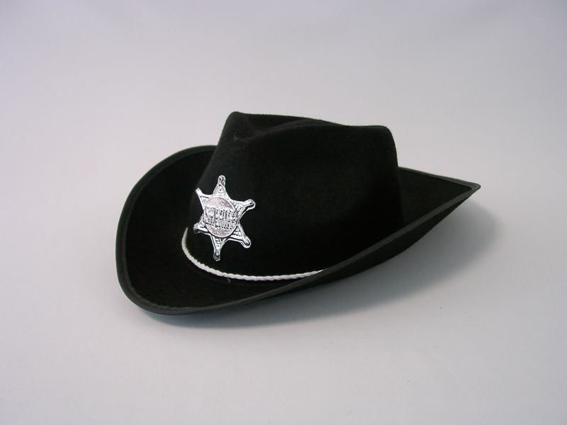 Kd.-Cowboyhut Sheriff, schwarz