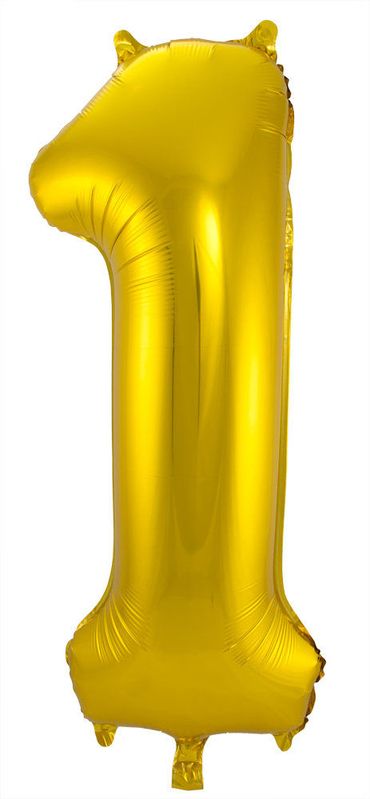Folienballon Zahl gold, ca. 86 cm