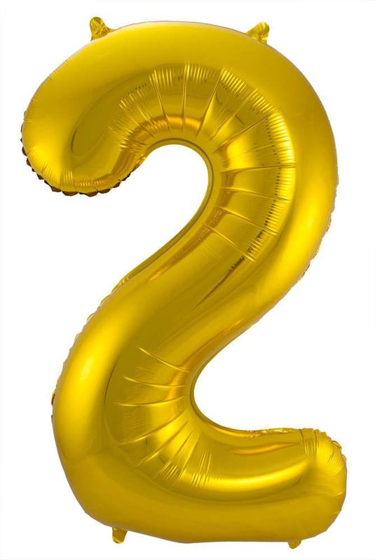 Folienballon Zahl gold, ca. 86 cm