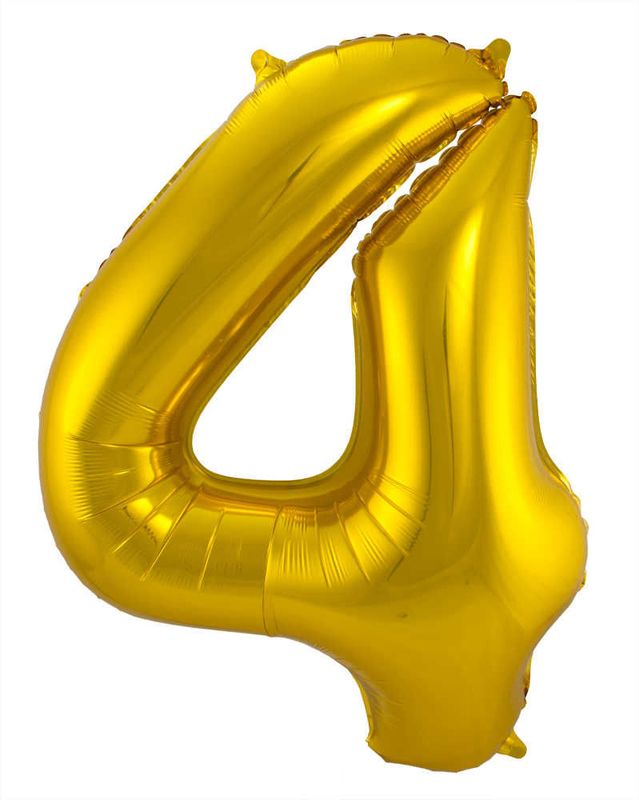 Folienballon Zahl gold, ca. 86 cm