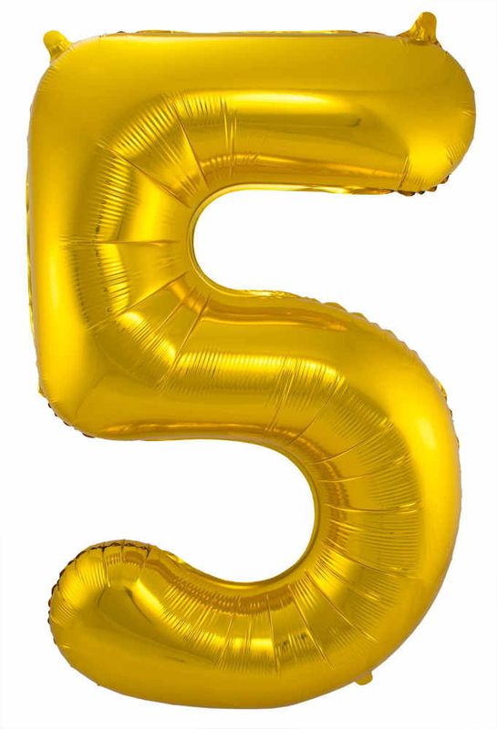 Folienballon Zahl gold, ca. 86 cm