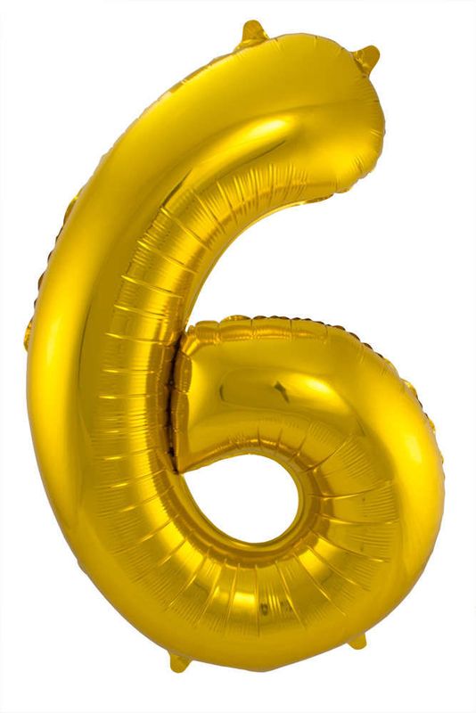 Folienballon Zahl gold, ca. 86 cm