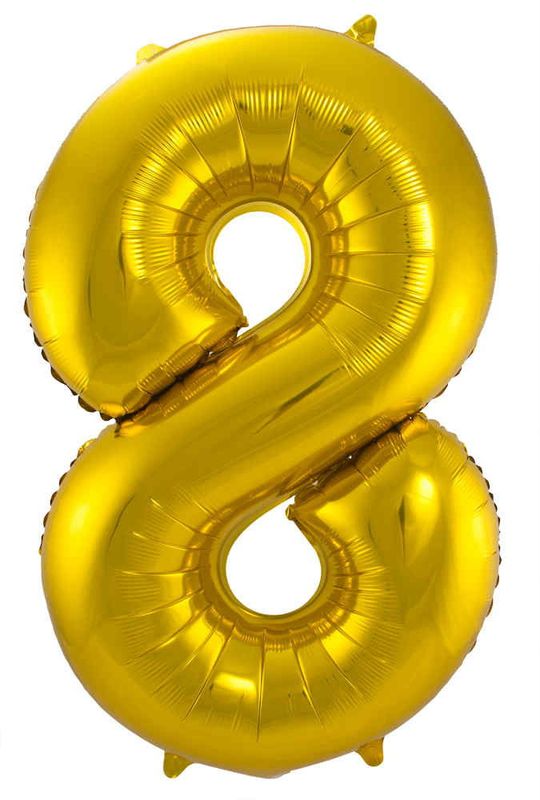 Folienballon Zahl gold, ca. 86 cm