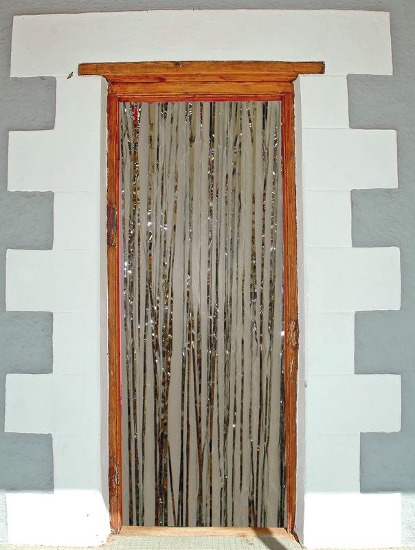 Folien-Türvorhang, ca. 2x1 m, silber