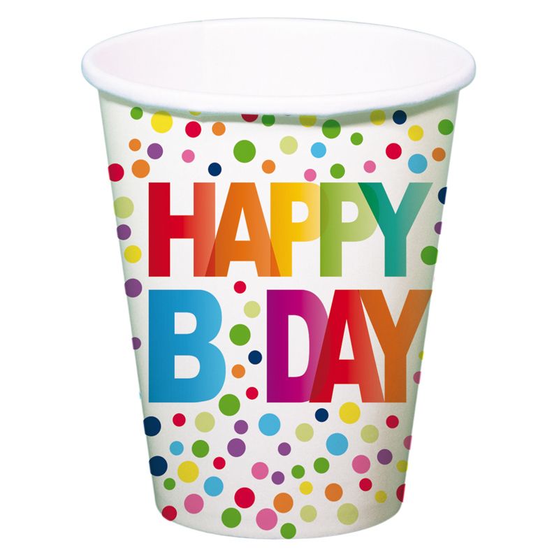 8 Pappbecher 