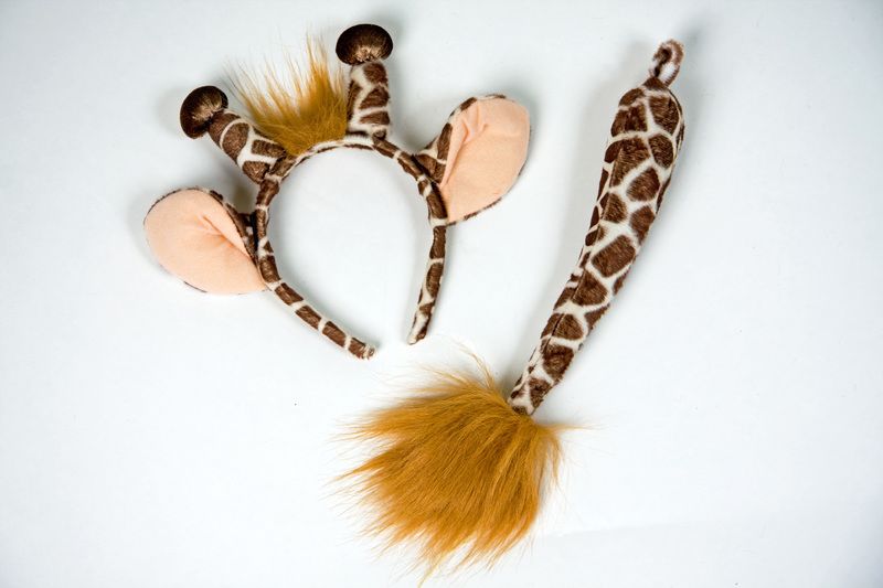 Giraffen-Set: Kopfbügel und Schwanz