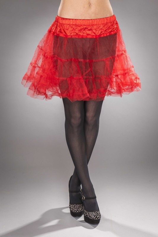 Gr. M Petticoat, rot, ca. 40 cm lang