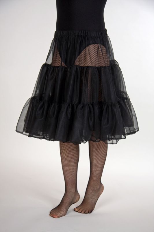 Petticoat, schwarz, ca. 55 cm lang, Universalgröße