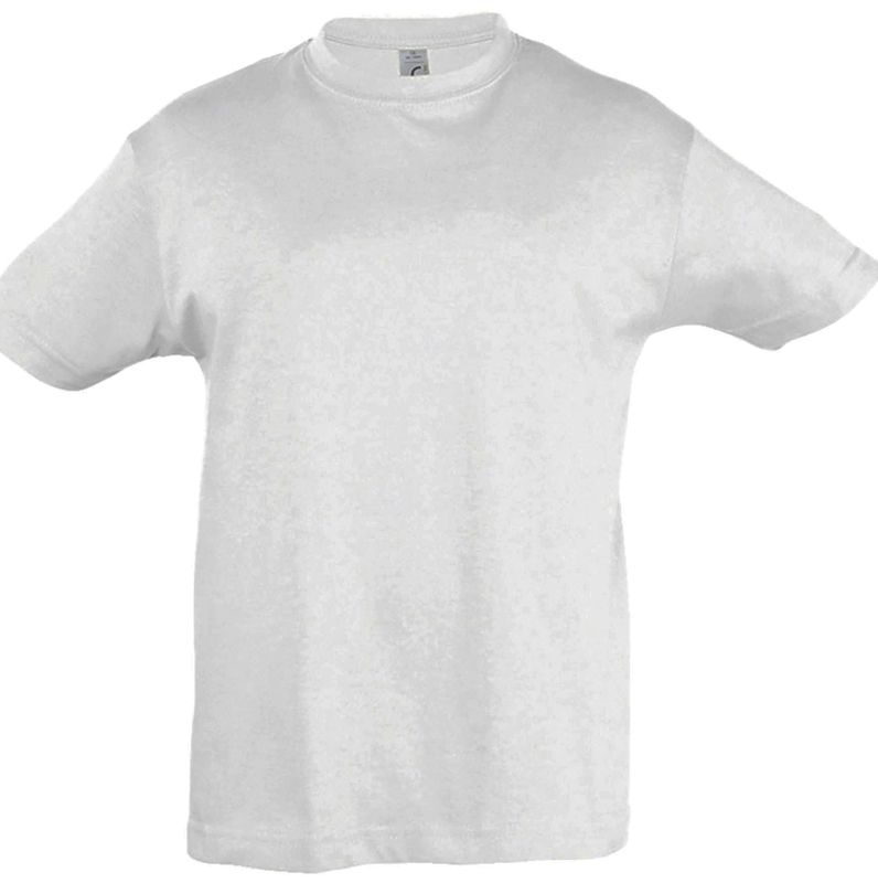 106-116 Kinder T-Shirt, Kurzarm, weiß